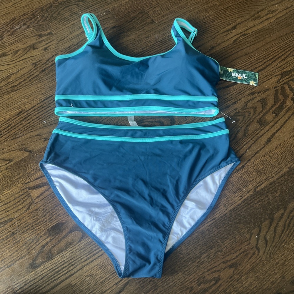 BMJL Women's High Waisted Bikini Set Sporty Two Piece Cheeky High Cut Size XL